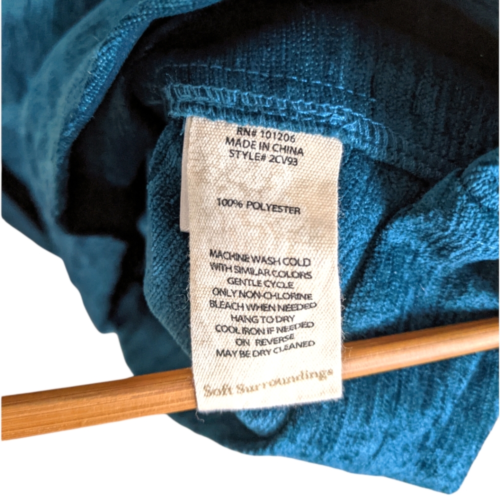 Soft Surroundings Teal Button-Down Women's Top - Picture 7 of 7
